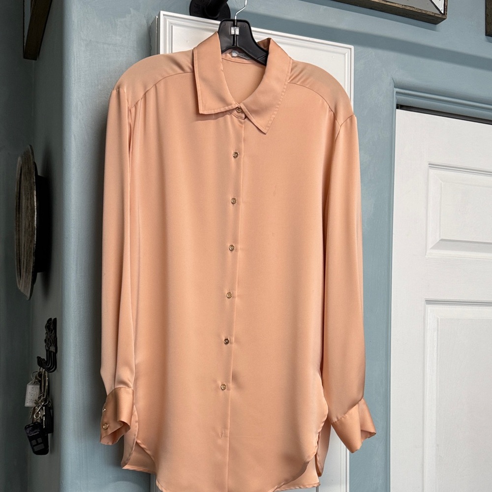 Ramy Brook Apricot Satin Blouse
